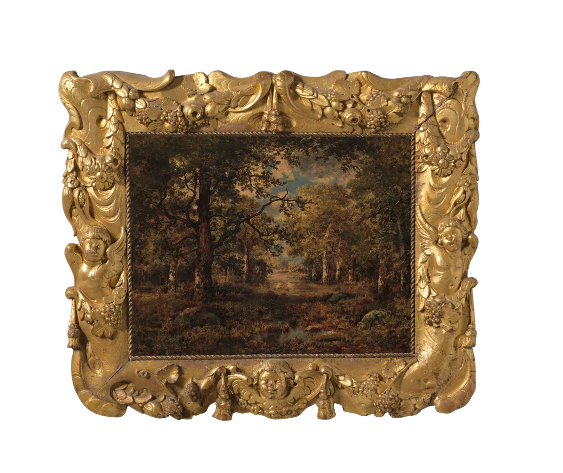 Vintage forest landscape