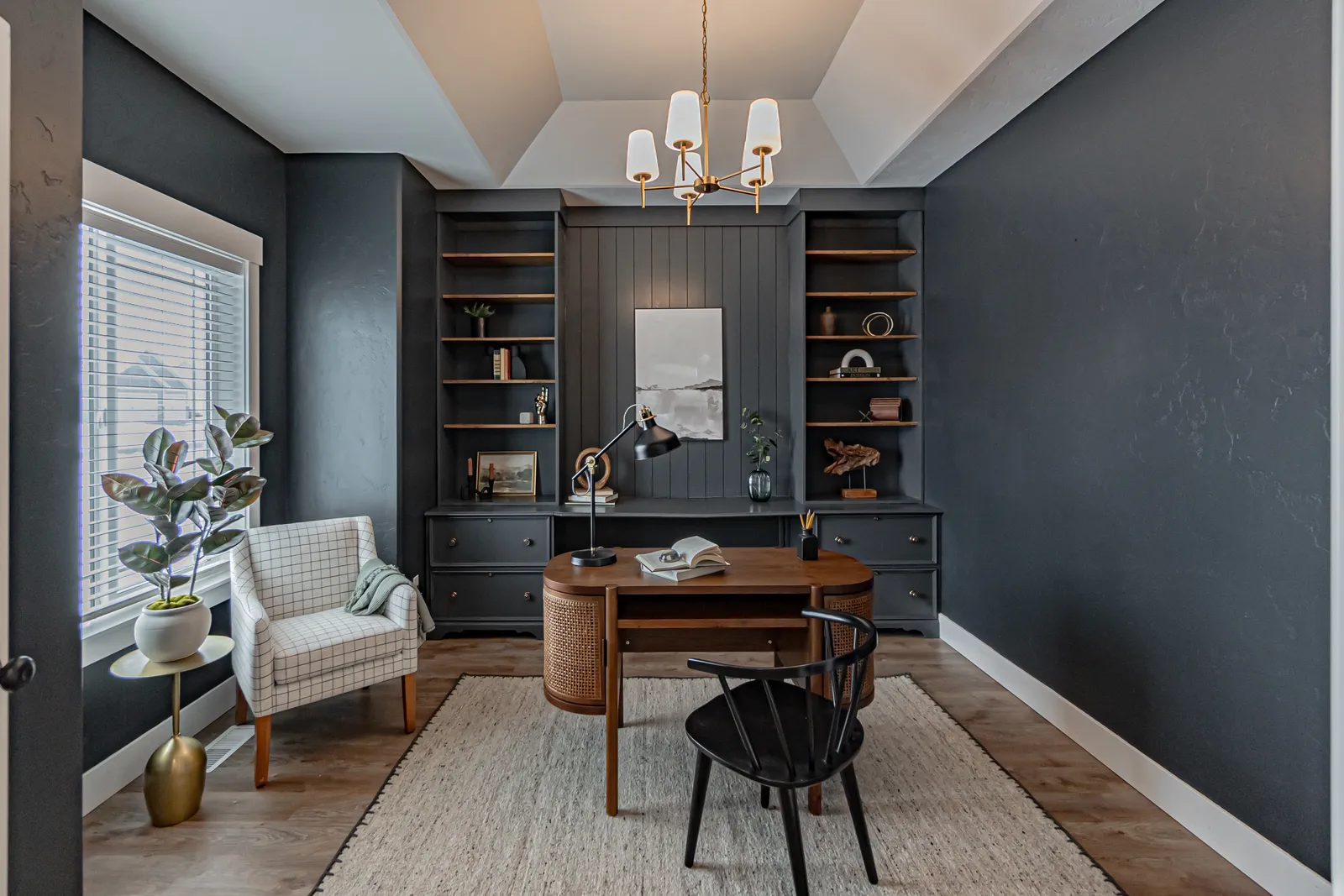 A home office staged by Style House